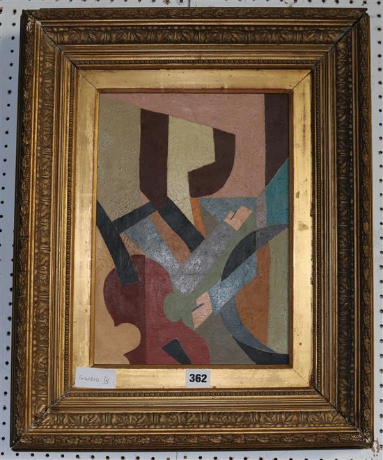 Cubist style oil on canvas